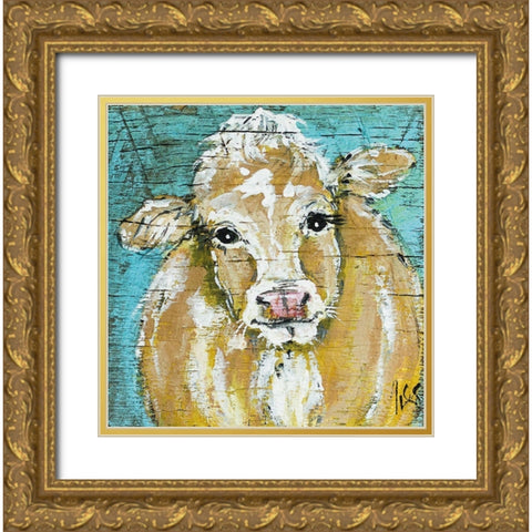 Blondie Gold Ornate Wood Framed Art Print with Double Matting by Strong, Molly Susan
