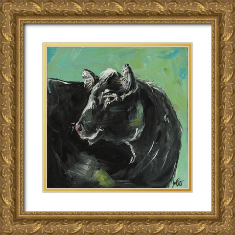 Side Eye Gold Ornate Wood Framed Art Print with Double Matting by Strong, Molly Susan