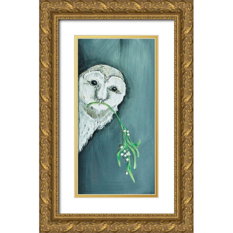 Peeker Gold Ornate Wood Framed Art Print with Double Matting by Strong, Molly Susan