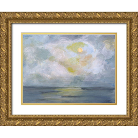 Moonlight II Gold Ornate Wood Framed Art Print with Double Matting by Strong, Molly Susan