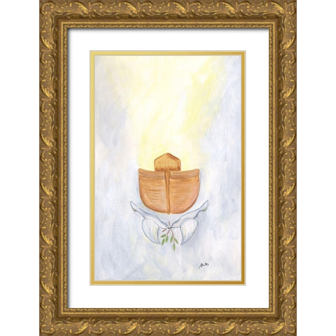 Ark Gold Ornate Wood Framed Art Print with Double Matting by Strong, Molly Susan