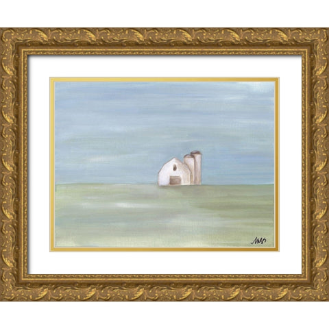 Barn II Gold Ornate Wood Framed Art Print with Double Matting by Strong, Molly Susan