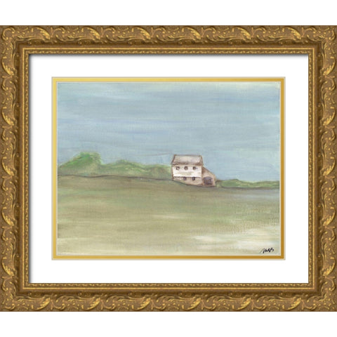 Barn III Gold Ornate Wood Framed Art Print with Double Matting by Strong, Molly Susan