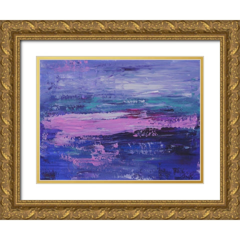 Abstract II Gold Ornate Wood Framed Art Print with Double Matting by Strong, Molly Susan