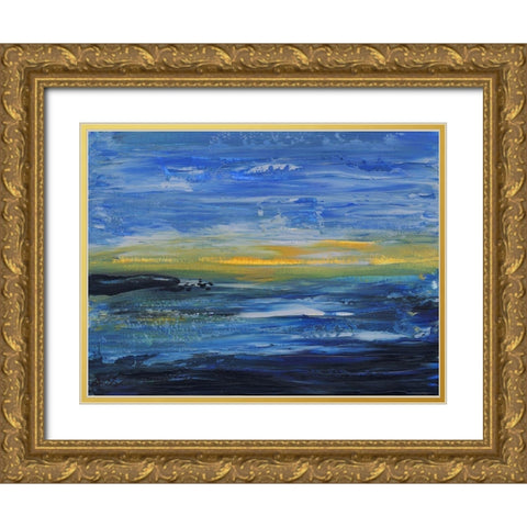 Abstract III Gold Ornate Wood Framed Art Print with Double Matting by Strong, Molly Susan