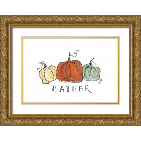 Gather Gold Ornate Wood Framed Art Print with Double Matting by Strong, Molly Susan