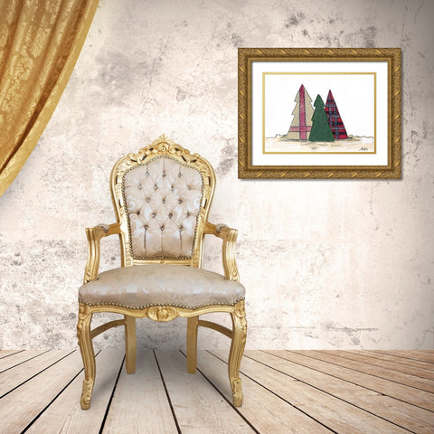 Trees Gold Ornate Wood Framed Art Print with Double Matting by Strong, Molly Susan