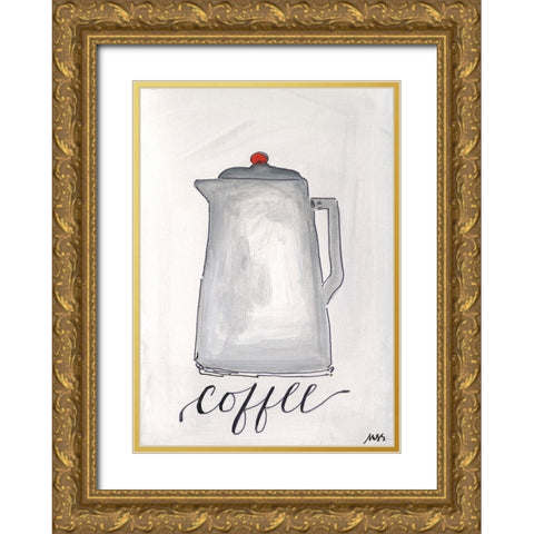 Coffee Gold Ornate Wood Framed Art Print with Double Matting by Strong, Molly Susan