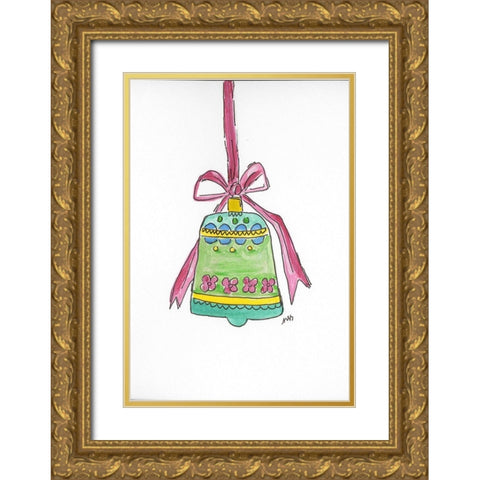 Ornament I Gold Ornate Wood Framed Art Print with Double Matting by Strong, Molly Susan