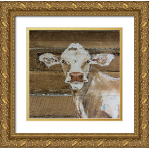 Bossy Gold Ornate Wood Framed Art Print with Double Matting by Strong, Molly Susan