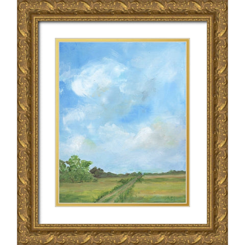 Road Less Traveled Gold Ornate Wood Framed Art Print with Double Matting by Strong, Molly Susan