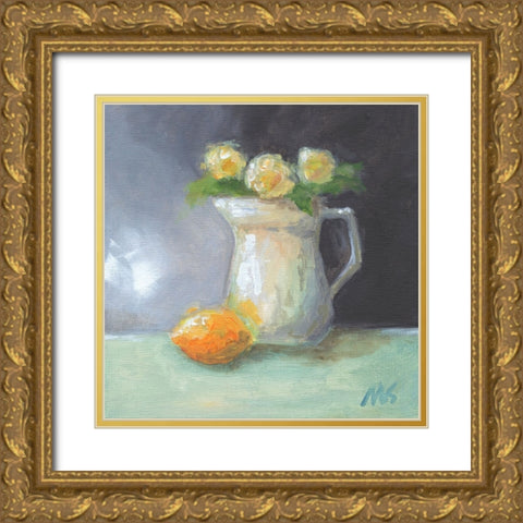 Sunny Gold Ornate Wood Framed Art Print with Double Matting by Strong, Molly Susan