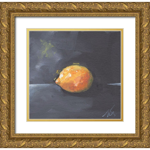 Lemon Gold Ornate Wood Framed Art Print with Double Matting by Strong, Molly Susan