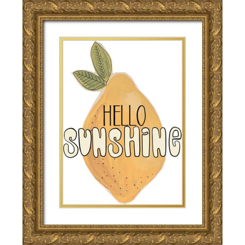 Hello Sunshine Gold Ornate Wood Framed Art Print with Double Matting by Rupp, Mariah