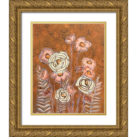 Autumn Gold Ornate Wood Framed Art Print with Double Matting by Rupp, Mariah