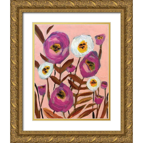 Pink on Pink Gold Ornate Wood Framed Art Print with Double Matting by Rupp, Mariah