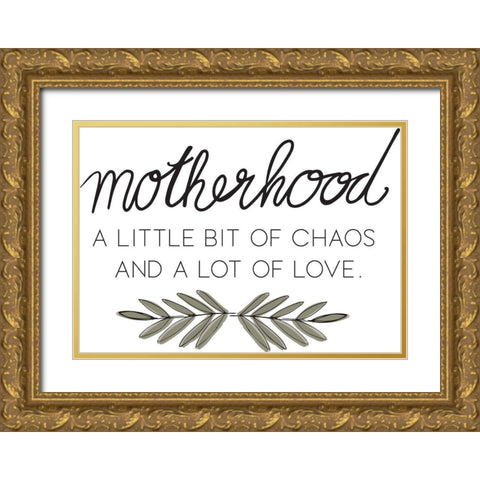 Motherhood Gold Ornate Wood Framed Art Print with Double Matting by Rupp, Mariah