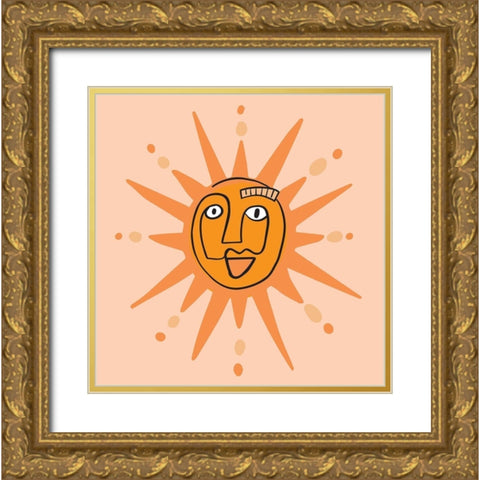 Peach Sun Gold Ornate Wood Framed Art Print with Double Matting by Rupp, Mariah