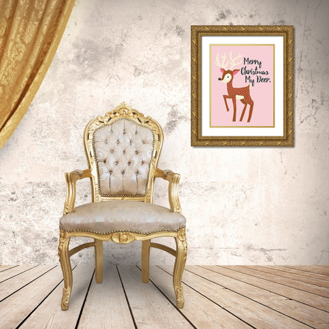 My Deer Gold Ornate Wood Framed Art Print with Double Matting by Rupp, Mariah