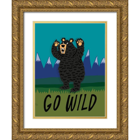 Go Wild Gold Ornate Wood Framed Art Print with Double Matting by Rupp, Mariah