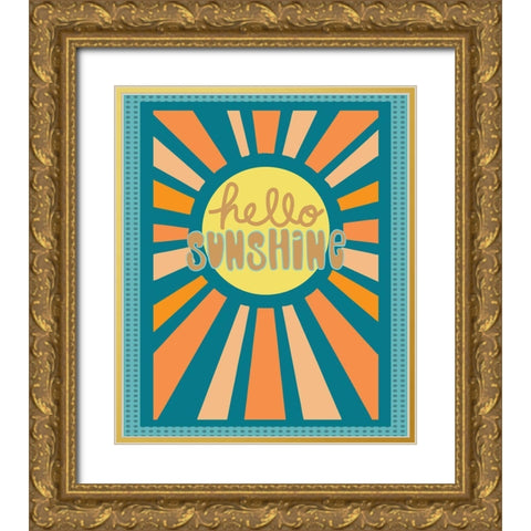 Hello Sunshine Gold Ornate Wood Framed Art Print with Double Matting by Rupp, Mariah