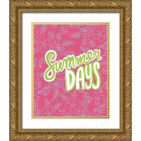 Summer Gold Ornate Wood Framed Art Print with Double Matting by Rupp, Mariah