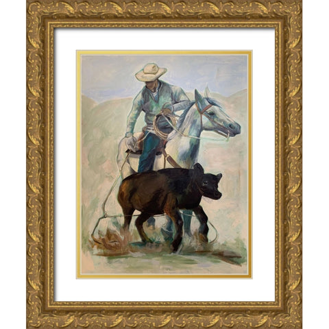 Rodeo Gold Ornate Wood Framed Art Print with Double Matting by Rupp, Mariah