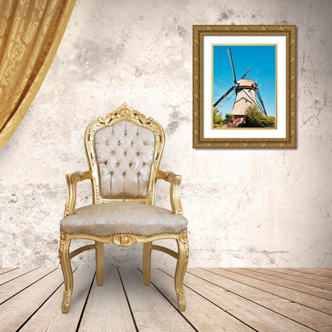 Windmill II Gold Ornate Wood Framed Art Print with Double Matting by Singleton, Ashley