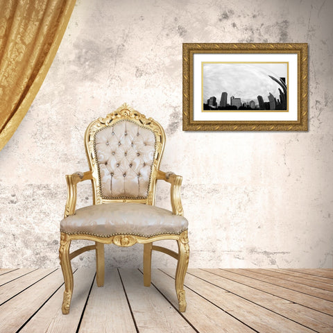 City Reflection Gold Ornate Wood Framed Art Print with Double Matting by Singleton, Ashley