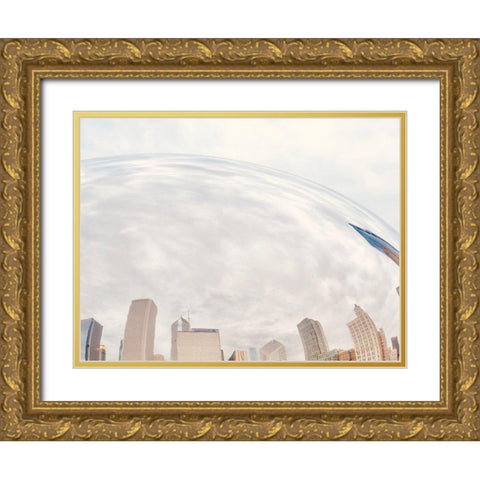 City Reflection II Gold Ornate Wood Framed Art Print with Double Matting by Singleton, Ashley