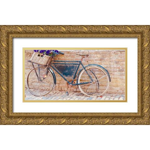 Bicycle Gold Ornate Wood Framed Art Print with Double Matting by Singleton, Ashley