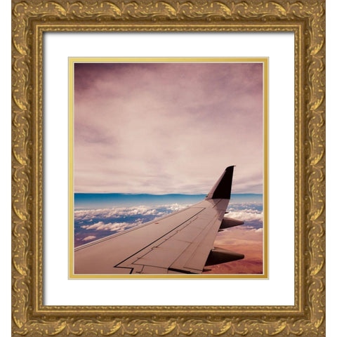 Wings Gold Ornate Wood Framed Art Print with Double Matting by Singleton, Ashley