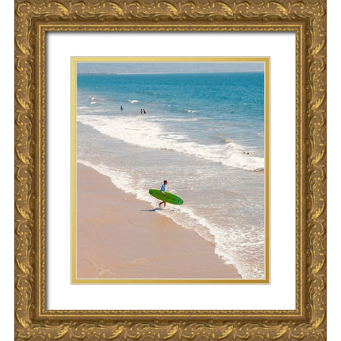 Called to Surf Gold Ornate Wood Framed Art Print with Double Matting by Singleton, Ashley