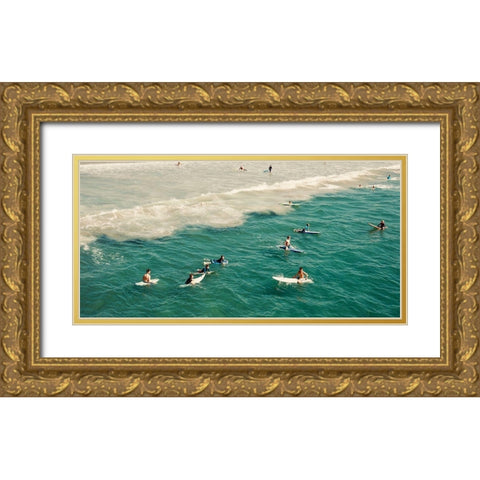 Surfers Gold Ornate Wood Framed Art Print with Double Matting by Singleton, Ashley