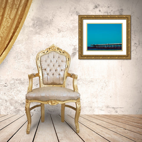 Pier Gold Ornate Wood Framed Art Print with Double Matting by Singleton, Ashley