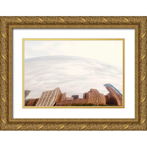 City Reflection III Gold Ornate Wood Framed Art Print with Double Matting by Singleton, Ashley