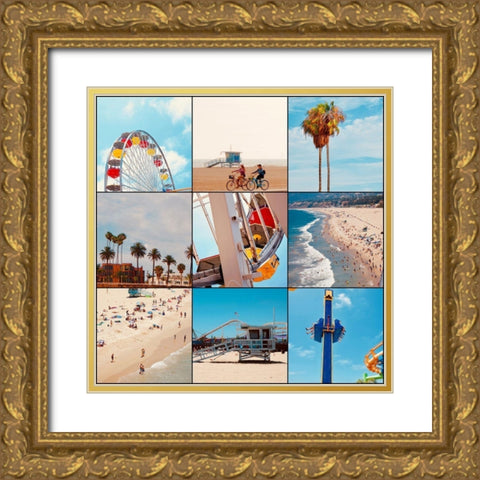 Beach Patch IV Gold Ornate Wood Framed Art Print with Double Matting by Singleton, Ashley