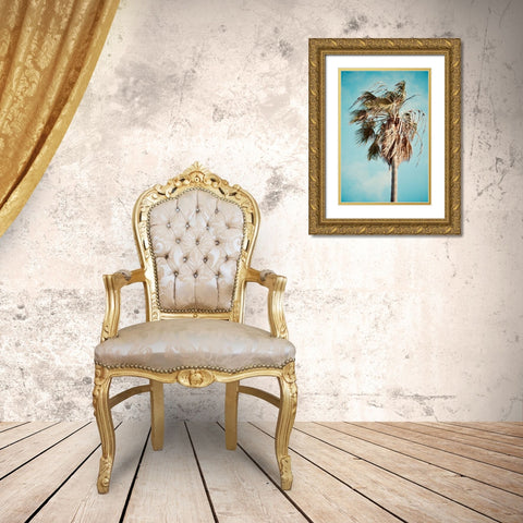 Palm Tree Gold Ornate Wood Framed Art Print with Double Matting by Singleton, Ashley