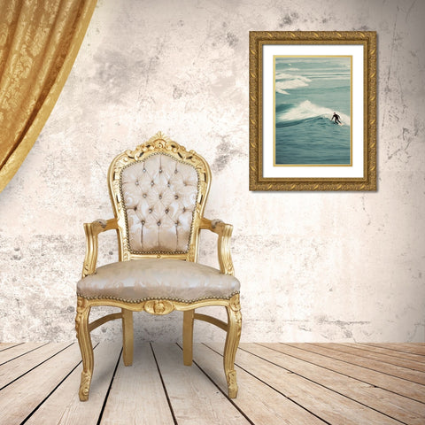 Surfer III Gold Ornate Wood Framed Art Print with Double Matting by Singleton, Ashley