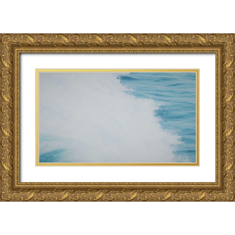 Wave III Gold Ornate Wood Framed Art Print with Double Matting by Singleton, Ashley
