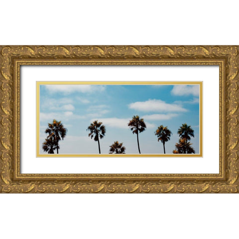 Palm Trees II Gold Ornate Wood Framed Art Print with Double Matting by Singleton, Ashley
