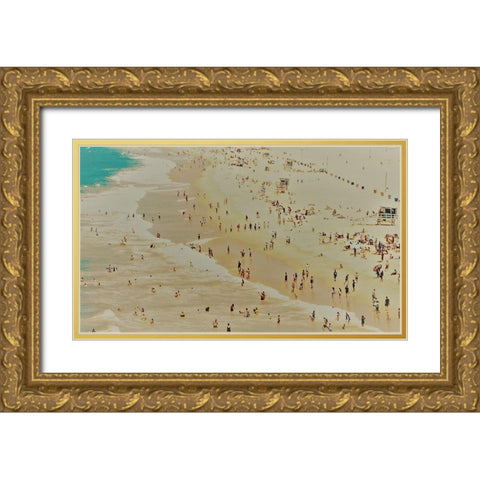 Beach I Gold Ornate Wood Framed Art Print with Double Matting by Singleton, Ashley