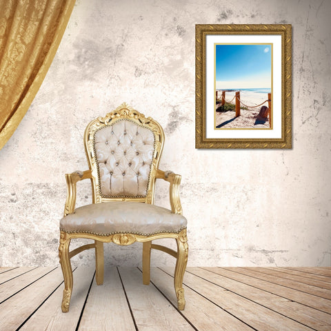 Fence Posts Gold Ornate Wood Framed Art Print with Double Matting by Singleton, Ashley
