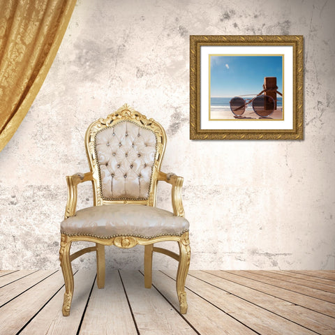 Shades VI Gold Ornate Wood Framed Art Print with Double Matting by Singleton, Ashley