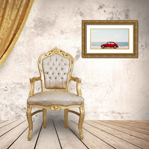 Red Car II Gold Ornate Wood Framed Art Print with Double Matting by Singleton, Ashley