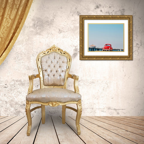 Red Car VI Gold Ornate Wood Framed Art Print with Double Matting by Singleton, Ashley