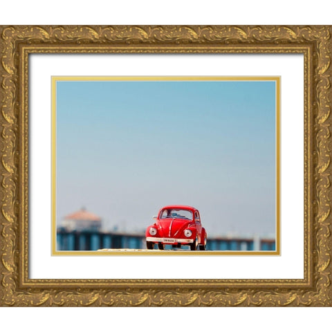 Red Car VI Gold Ornate Wood Framed Art Print with Double Matting by Singleton, Ashley