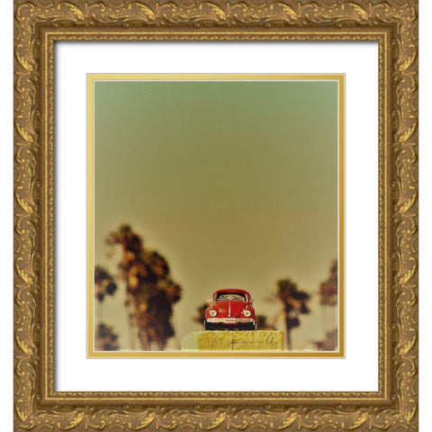 Red Car VII Gold Ornate Wood Framed Art Print with Double Matting by Singleton, Ashley