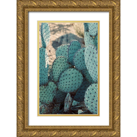Cactus II Gold Ornate Wood Framed Art Print with Double Matting by Singleton, Ashley
