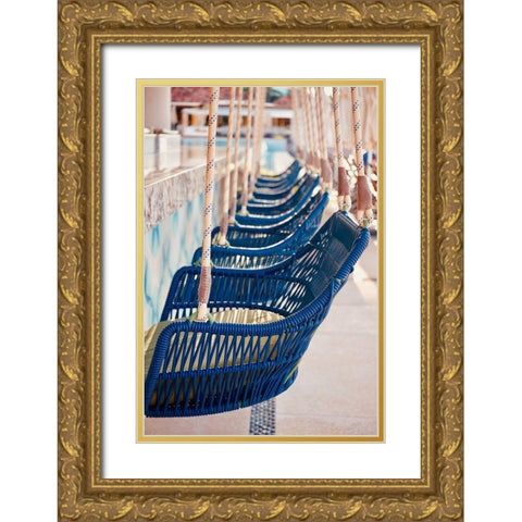 Swingers Gold Ornate Wood Framed Art Print with Double Matting by Singleton, Ashley